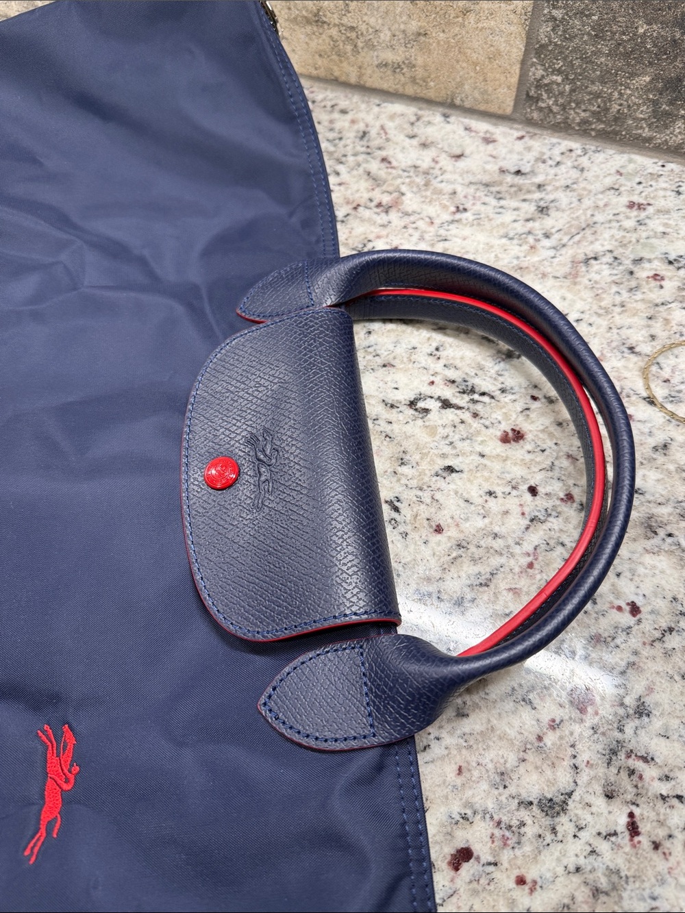Longchamp Navy Le Pliage Club Extra Large Travel Bag. - Picture 11 of 15